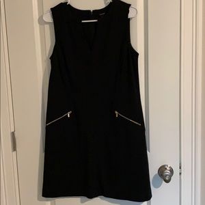Ann Taylor black sheath dress with pockets